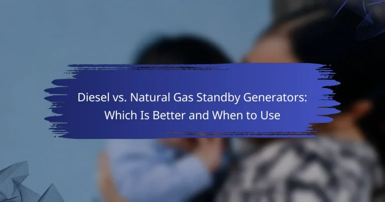 Diesel vs. Natural Gas Standby Generators: Which Is Better and When to Use
