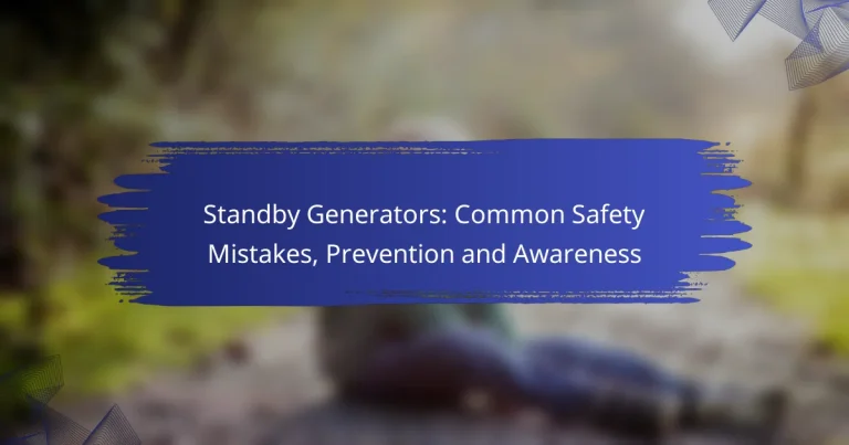 Standby Generators: Common Safety Mistakes, Prevention and Awareness