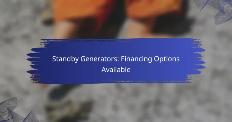 Standby Generators: Financing Options Available