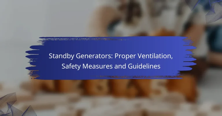 Standby Generators: Proper Ventilation, Safety Measures and Guidelines