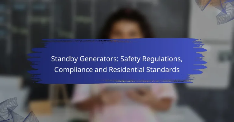 Standby Generators: Safety Regulations, Compliance and Residential Standards
